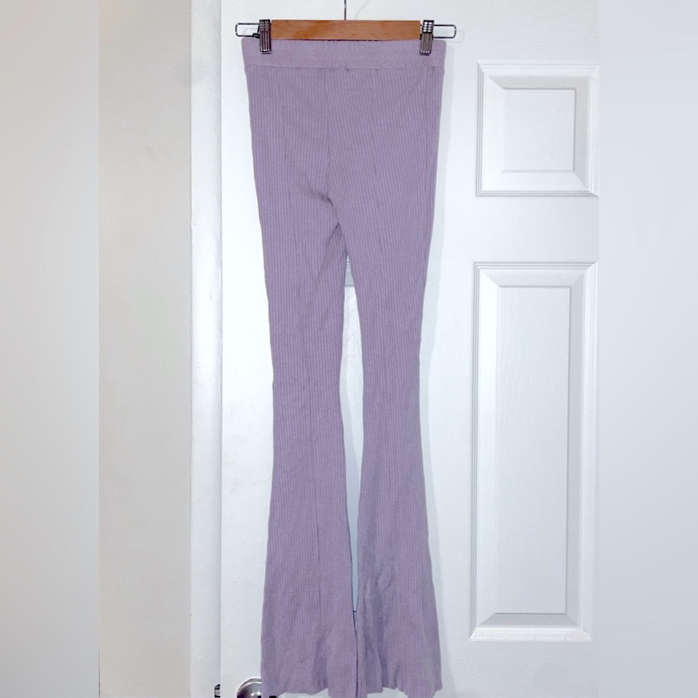 Purple flare pants
